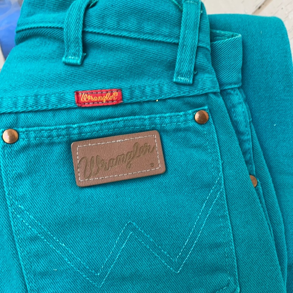 Vintage teal wranglers